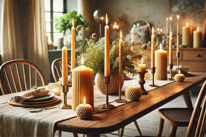 beeswax taper candles​
