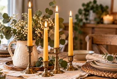 beeswax taper candles​